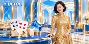 Bàn bài baccarat cùng người mẫu và nhận diện BET88